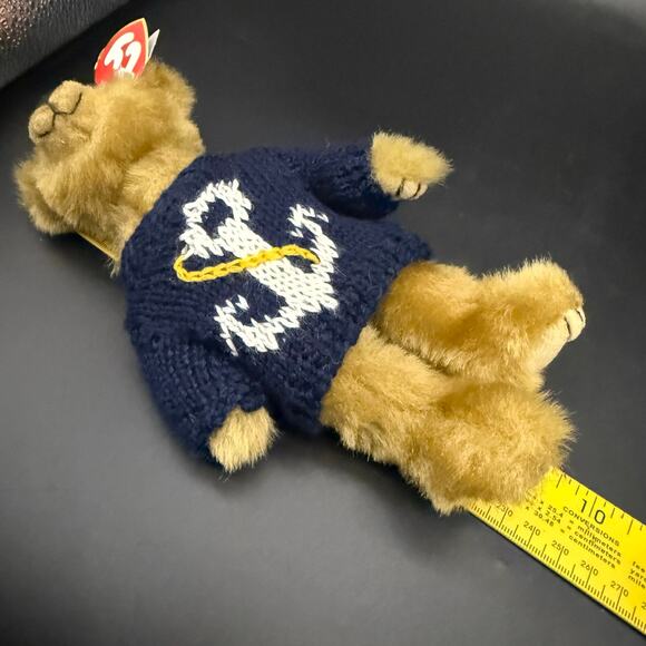 1993 TY Beanie Baby Salty ANCHORS AWAY Sweater Teddy Bear Attic Treasure Vintage - Picture 8 of 9